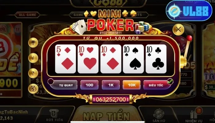 Cách quay mini poker nổ hũ